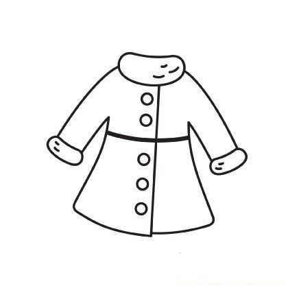 Пальто раскраска для малышей