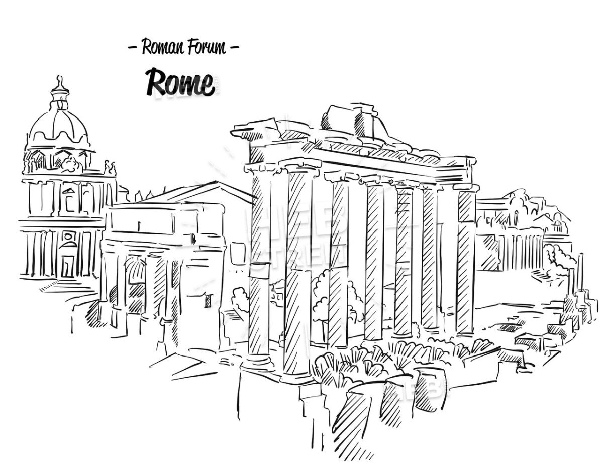 Римский форум рисунок