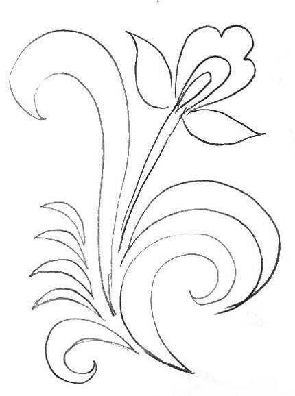 Полхов-Майданская роспись карандашом