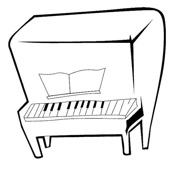 Фортепиано раскраска