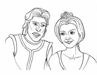 Принцесса из Шрека раскраска