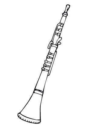 Гобой музыкальный инструмент рисунок