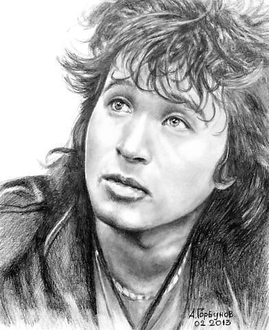 Виктор Цой для срисовки