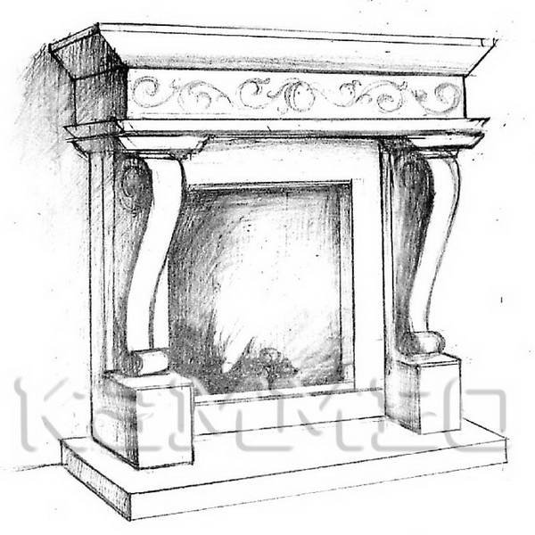 Эскиз камина