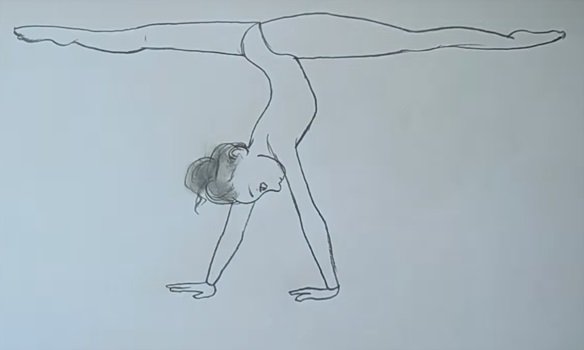 Рисунки гимнасток для срисовки