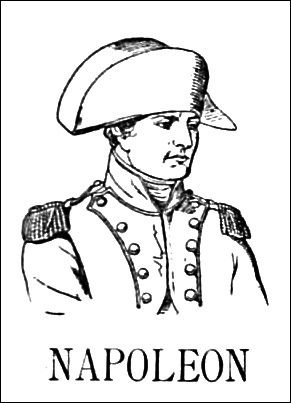 Наполеон Бонапарт на коне чб