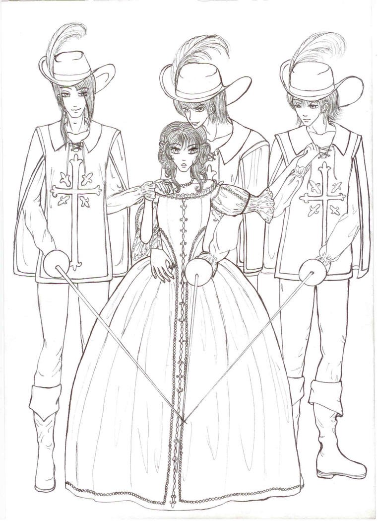 Три мушкетера рисунок