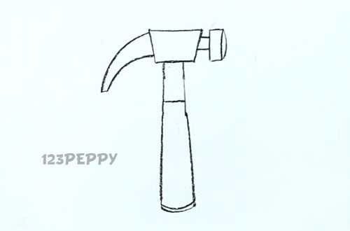Как нарисовать молоток
