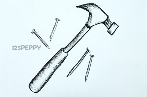 Молоток рисунок простой