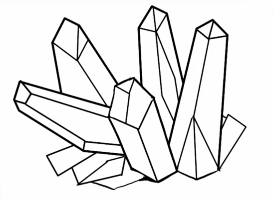 Кристаллы раскраска для детей