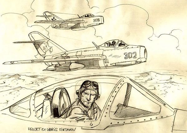 Летчик рисунок