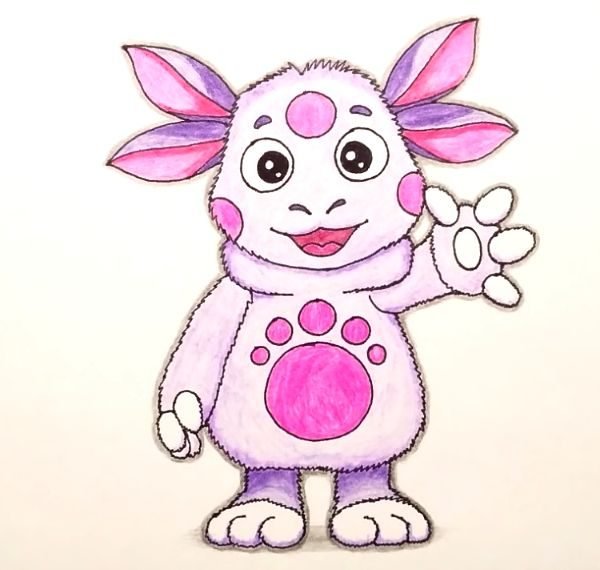 Персонажи из мультика Лунтик для срисовки