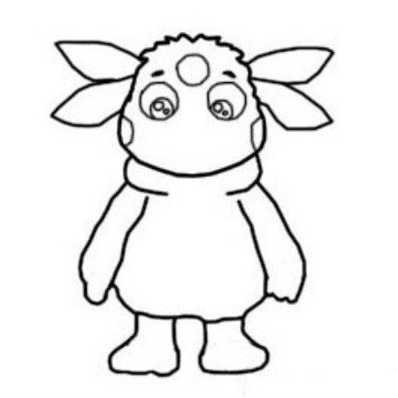 Новогодние раскраски Лунтик