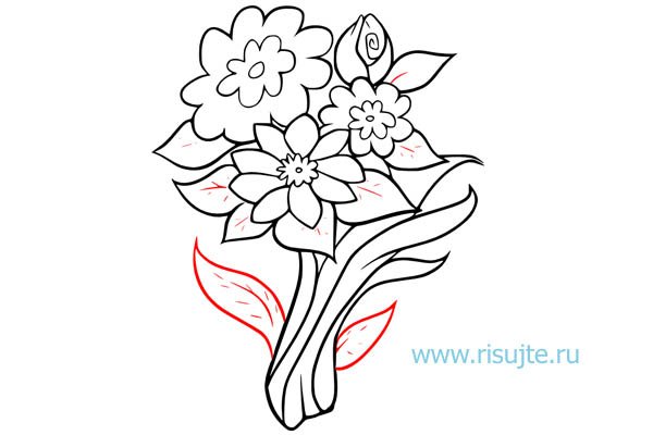 Букет цветов рисунок