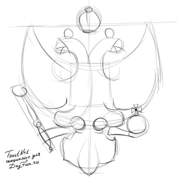 Герб России без геральдического щита