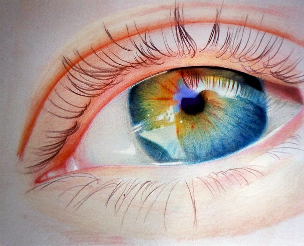 Глаз человека для детей. Реалистичный глаз карандашом. Глаза для рисования. Глаз цветными карандашами. Рисование цветными карандашами.