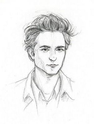 Лицо в профиль карандашом мужское