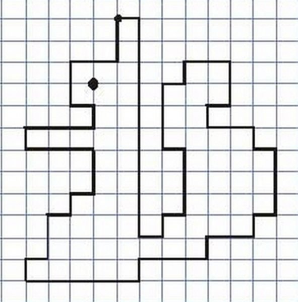 Рисование по клеточкам в тетради для детей