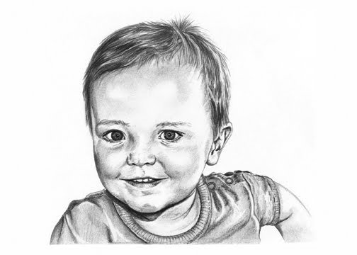 Портрет мальчика карандашом
