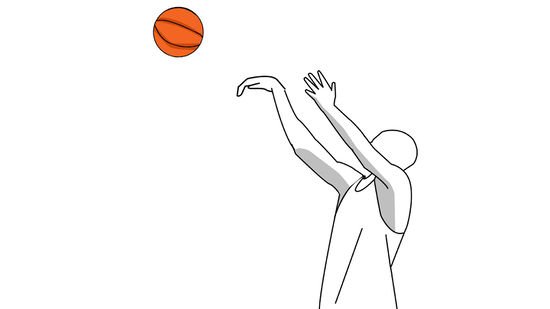 Раскраска баскетболист с мячом