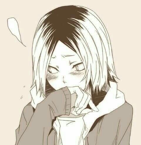 Кенма Козуме смущается