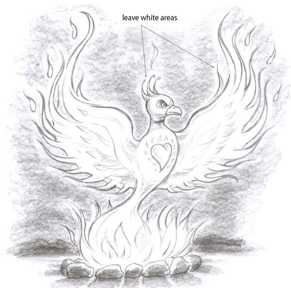 Жар птица рисунок карандашом легко (48 фото)