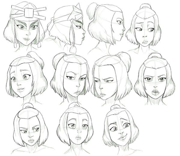 Аватар Легенда об Аанге скетчи персонажей