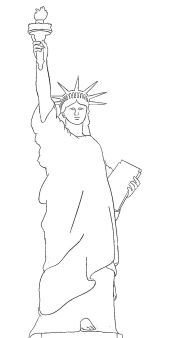 Статуя свободы раскраска