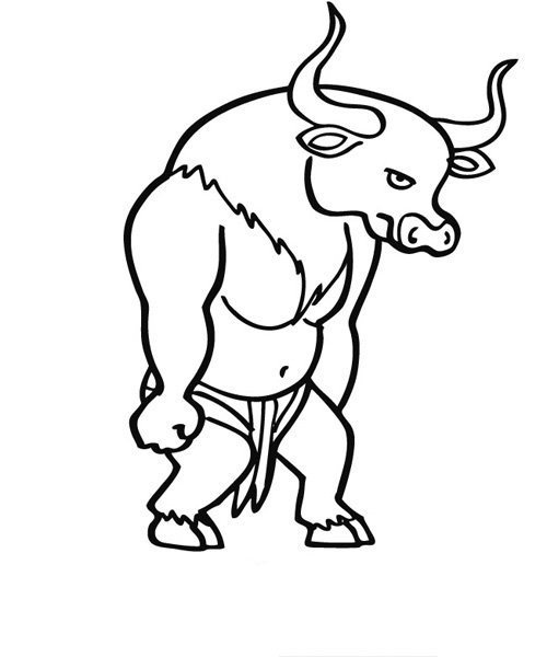 Голова Минотавра рисунок