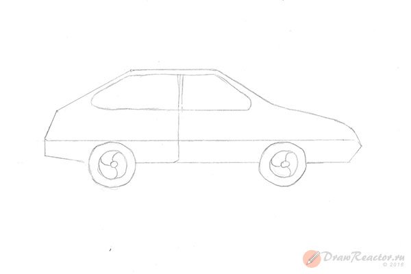 ВАЗ 2114 карандашом сбоку