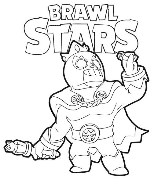 Раскраски Brawl Stars Эль Примо