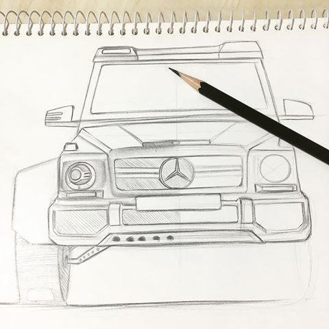 Mercedes Benz AMG g63 карандаш