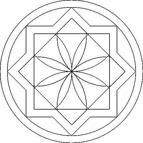 Орнамент в круге легкий