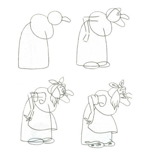 Поэтапное рисование ведьмы