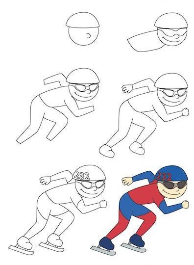 Горные лыжи раскраска