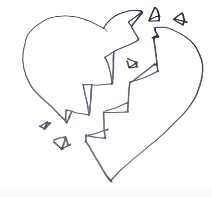 Сердце рисунок карандашом