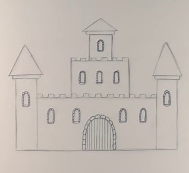 Древний город рисунок легкий