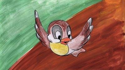 Иллюстрация к растрепанному воробью