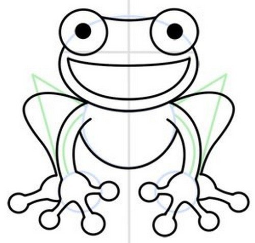 Лягушка рисунок карандашом