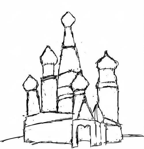 Кремль картинки для срисовки