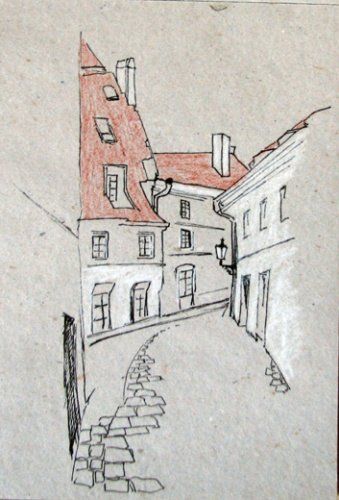 Нарисовать старый город