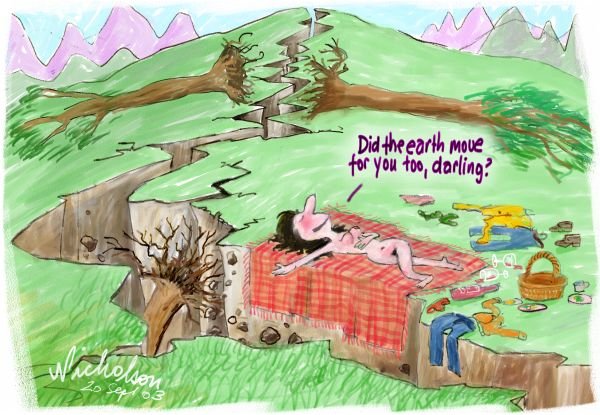 Землетрясение иллюстрация