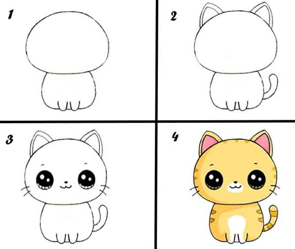 Няшные рисунки карандашом для начинающих