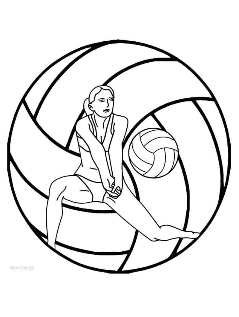 Раскраска на тему волейбол