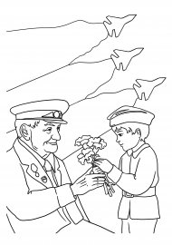 Ветеран раскраска