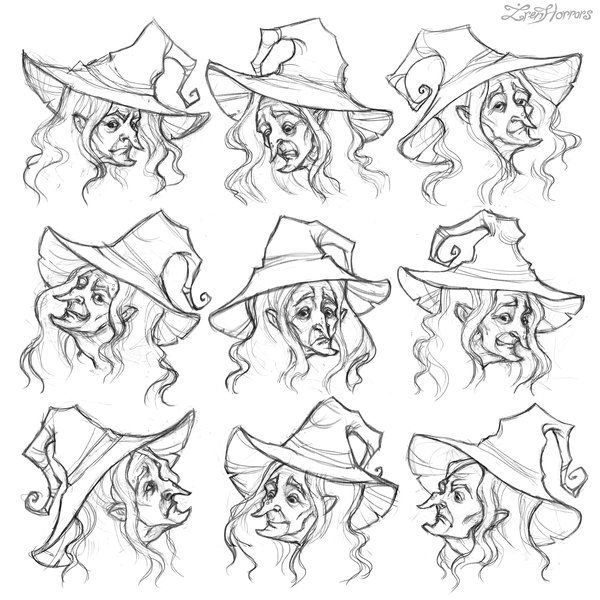 Скетч ведьмы аниме