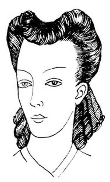 Эскиз исторической прически