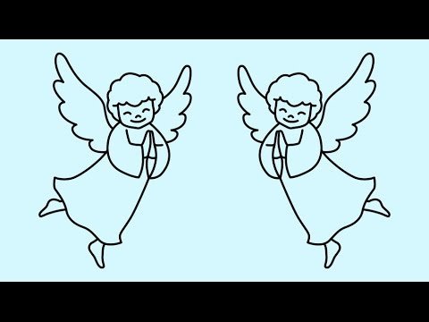 Нарисовать ангелочка поэтапно