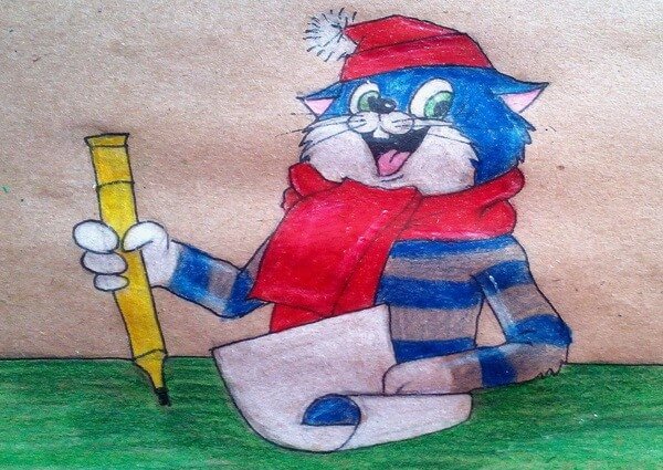 Рисование кота Матроскина