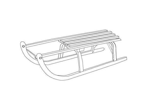 Санки раскраска для детей